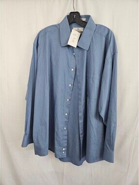 Enro Micro Pima Blue Dress Shirt 18½ 34-35